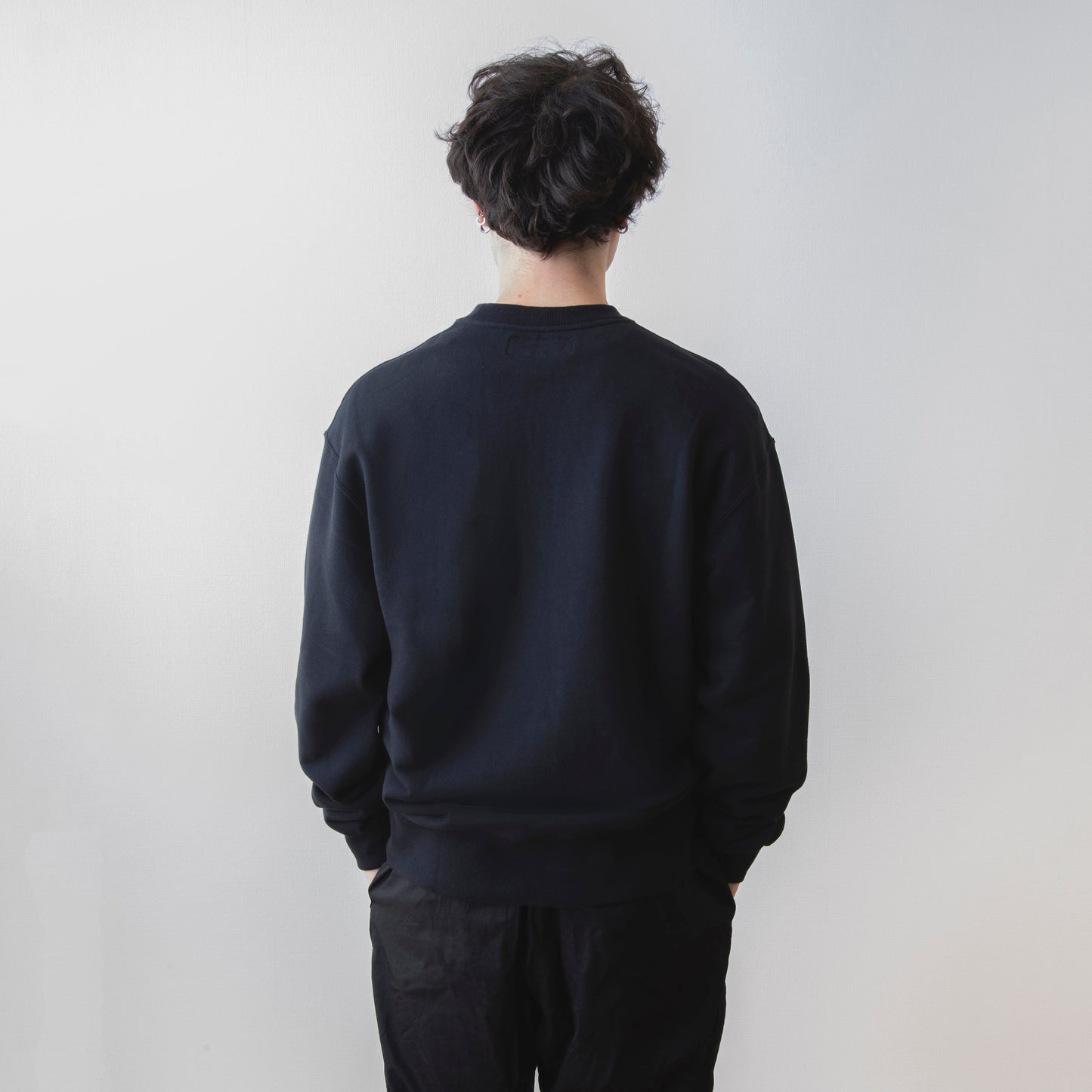 3Lines Logo Crewneck Sweat Black (white embroidery)