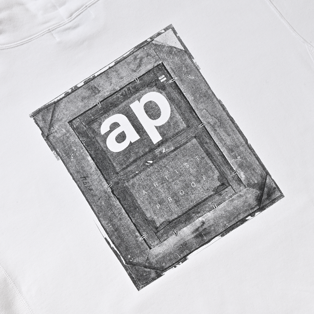 BACK SIDE OF THE FRAME HOODIE WHITE