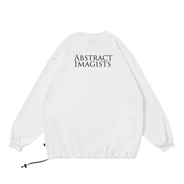 ABSTRACT IMAGISTS L/S Pullover w/Drawcord White