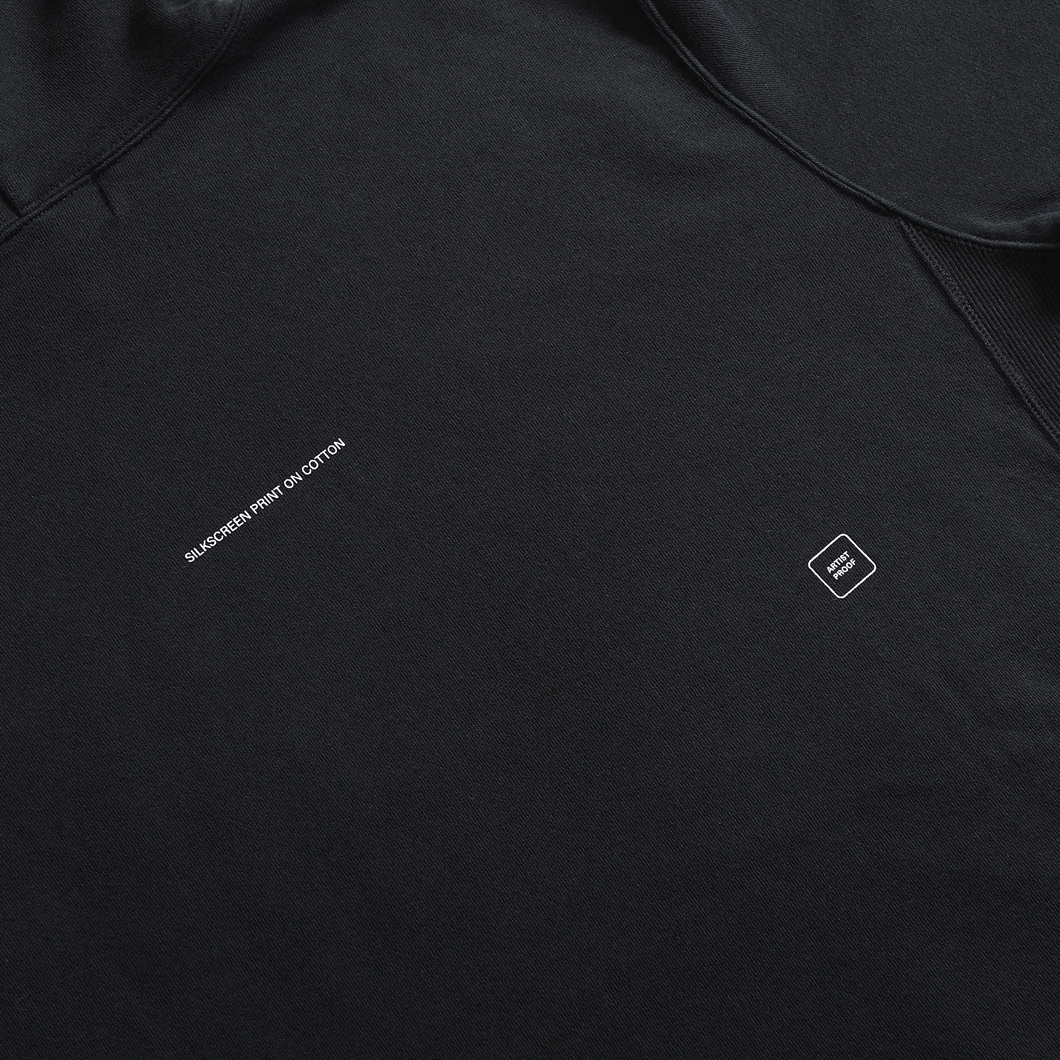ARTIST PROOF STENCIL HOODIE BLACK