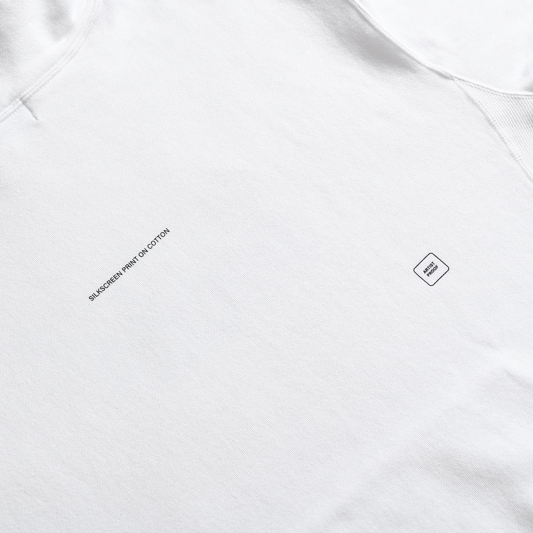 ARTIST PROOF STENCIL HOODIE WHITE