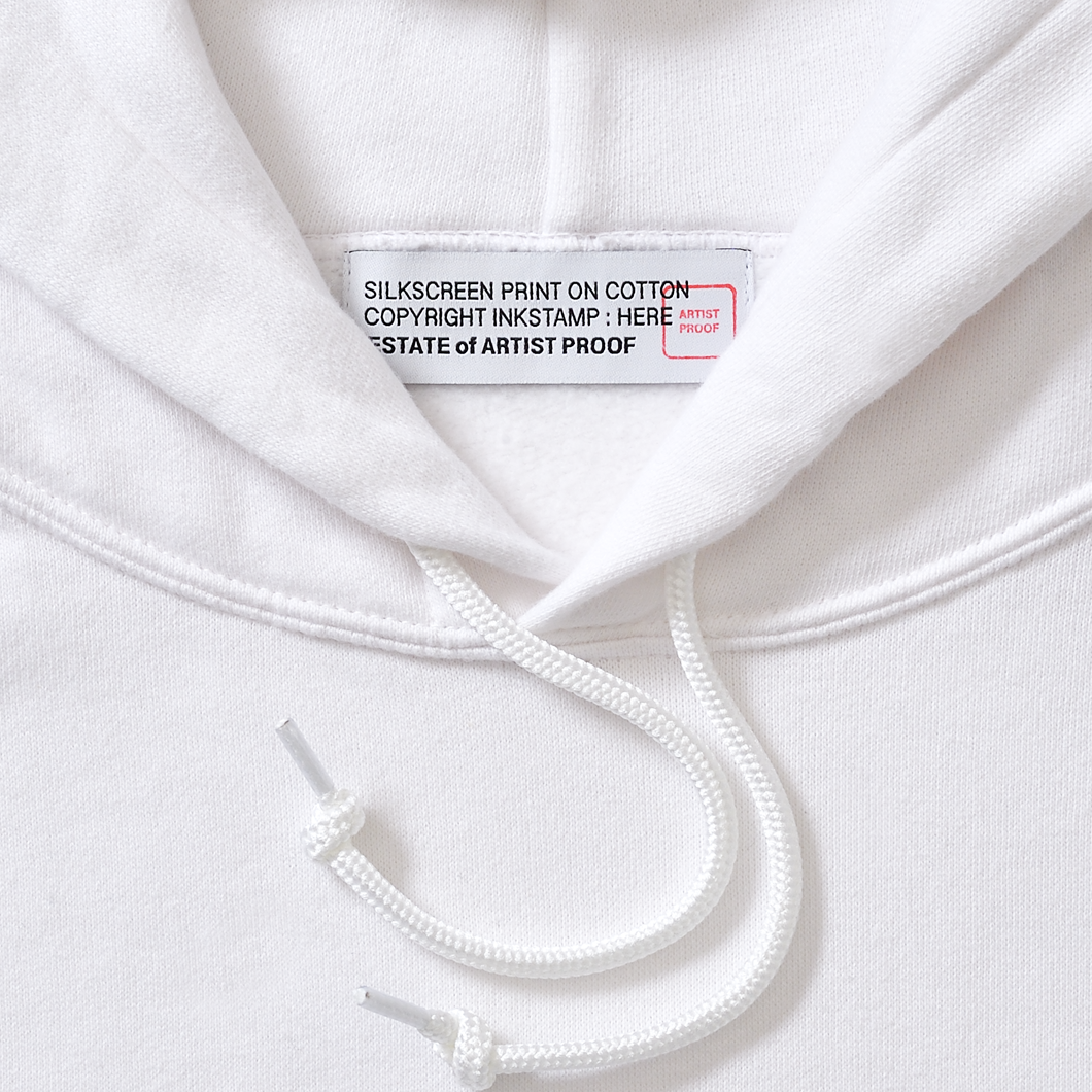 BACK SIDE OF THE FRAME HOODIE WHITE