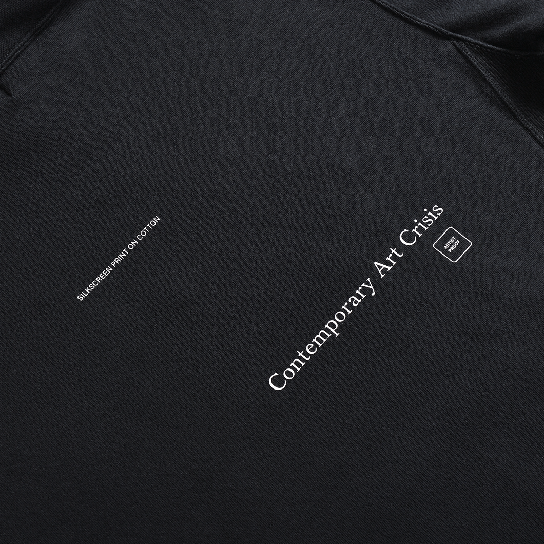 CONTEMPORARY ART CRISIS HOODIE BLACK