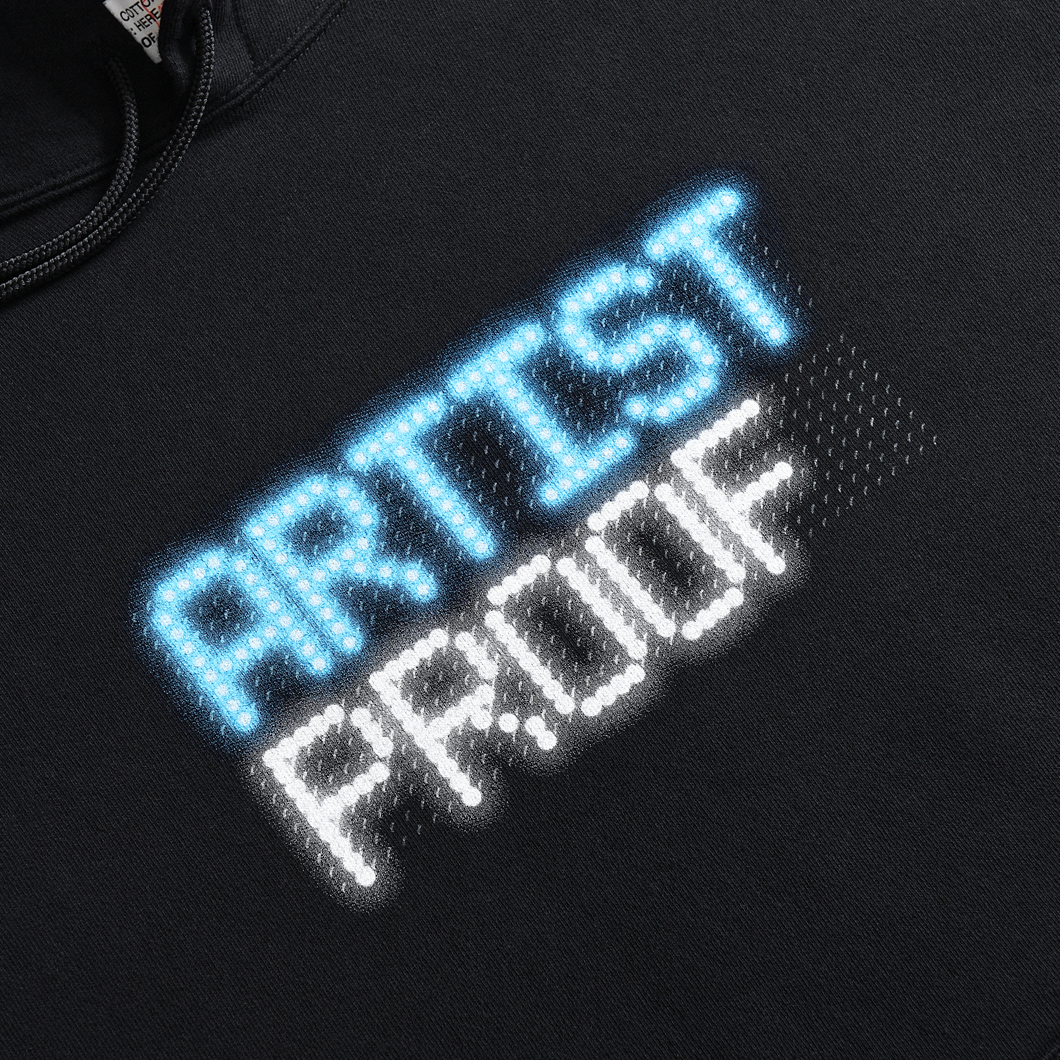 LED ARTIST PROOF HOODIE BLACK
