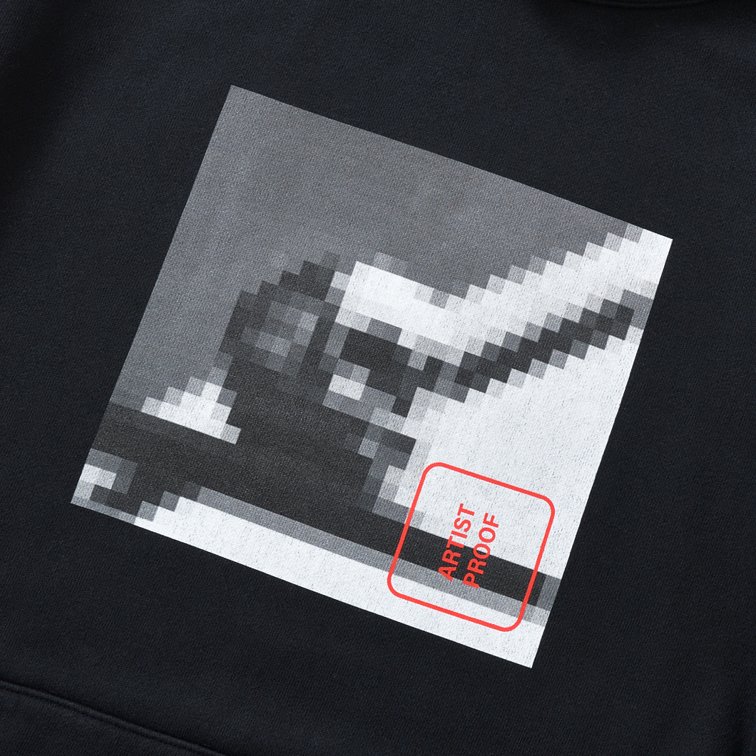MONOCHROME SKULL HOODIE BLACK