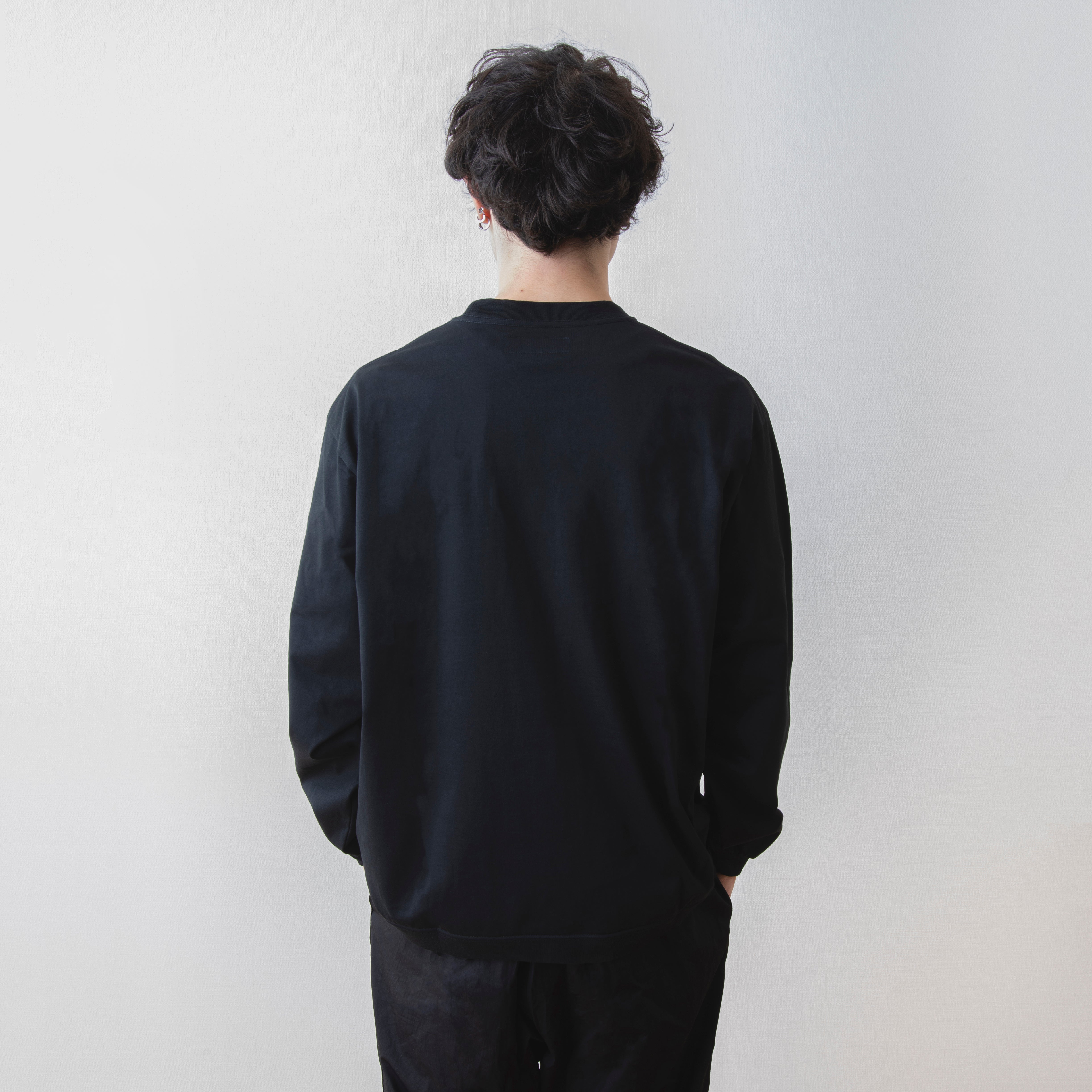 3Lines Logo L/S T-Shirt Black（white embroidery） – ARTIST PROOF