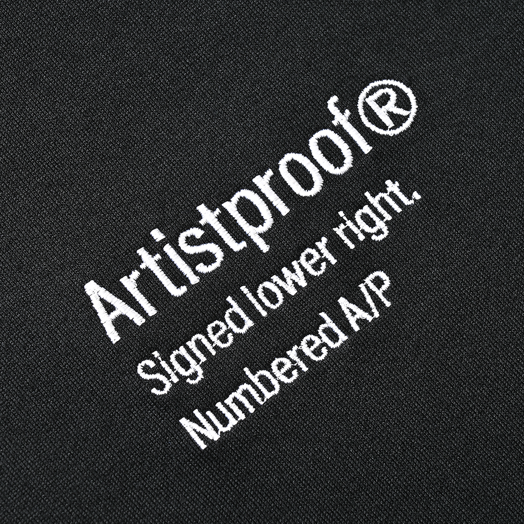 3Lines Logo  L/S T-Shirt  Black（white embroidery）