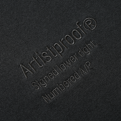 3Lines Logo  L/S T-Shirt Black（black embroidery）