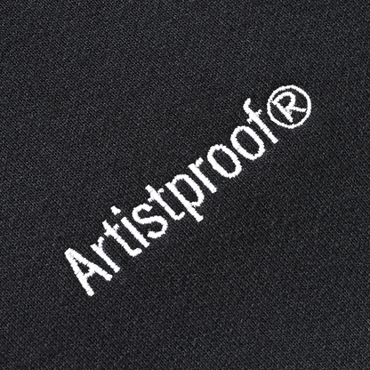 Split Logo Hoodie Sweat Black (white embroidery)