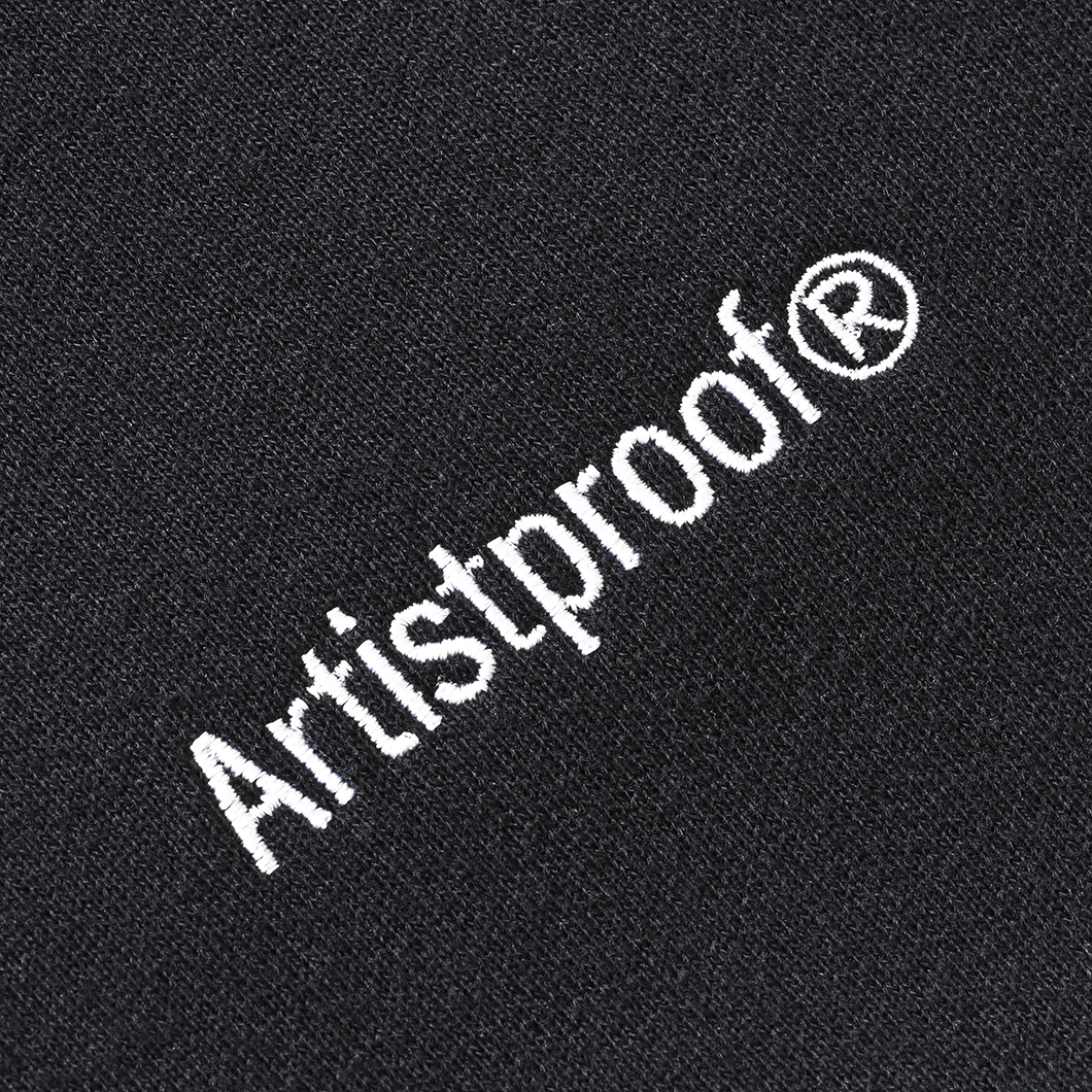 Split Logo Hoodie Sweat Black (white embroidery)