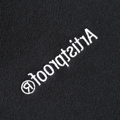 Split Logo Hoodie Sweat Black (white embroidery)