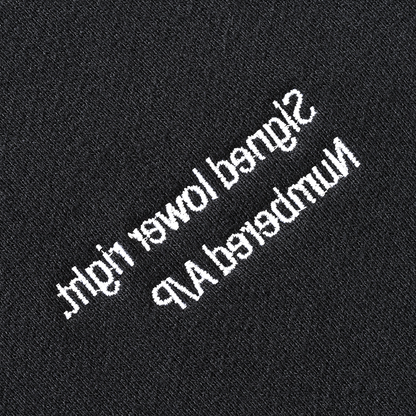 Split Logo Hoodie Sweat Black (white embroidery)