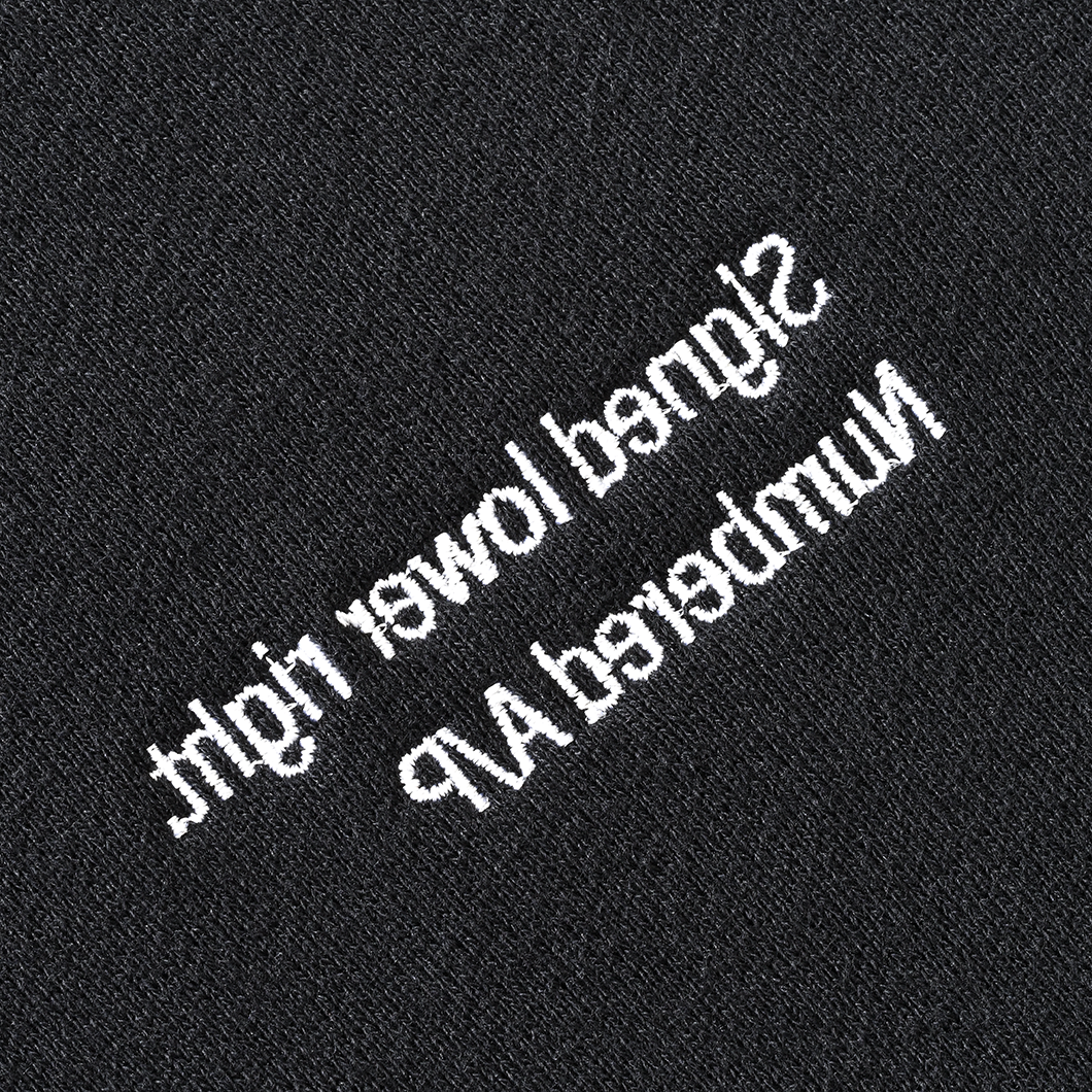 Split Logo Hoodie Sweat Black (white embroidery)