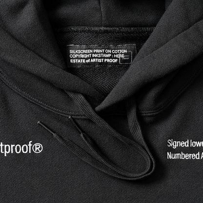 Split Logo Hoodie Sweat Black (white embroidery)