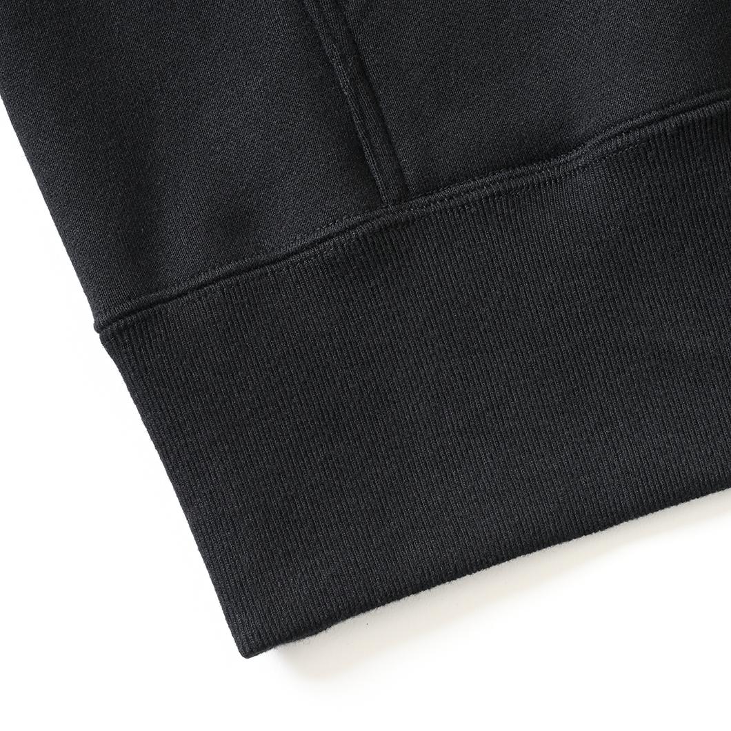 Split Logo Hoodie Sweat Black (white embroidery)