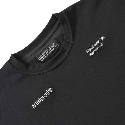 Split Logo Crewneck Jersey Stretch  Black