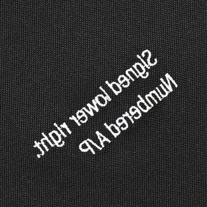 Split Logo Crewneck Jersey Stretch  Black