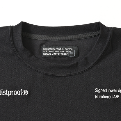 Split Logo Crewneck Jersey Stretch  Black