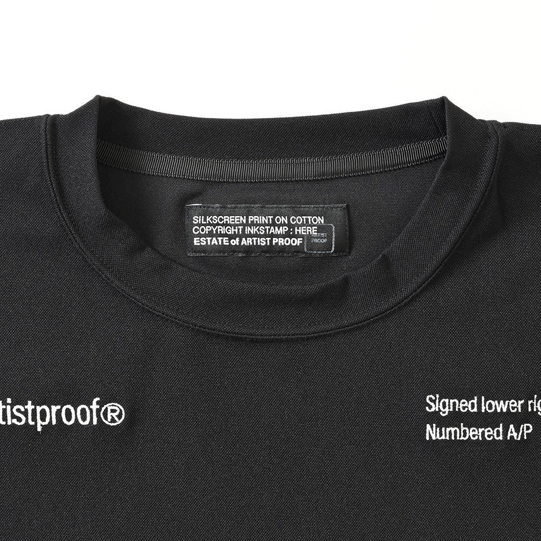 Split Logo Crewneck Jersey Stretch  Black