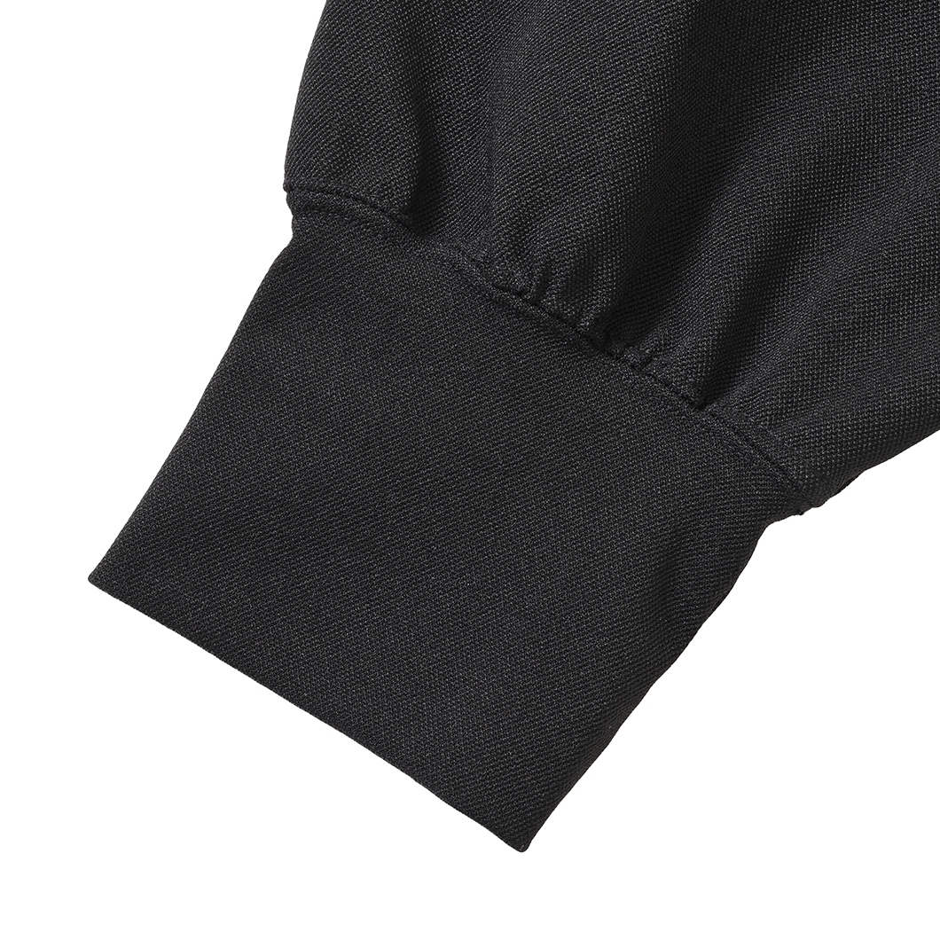 Split Logo Crewneck Jersey Stretch  Black