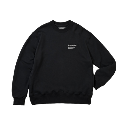 3Lines Logo Crewneck Sweat  Black (white embroidery)