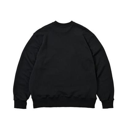 3Lines Logo Crewneck Sweat  Black (white embroidery)