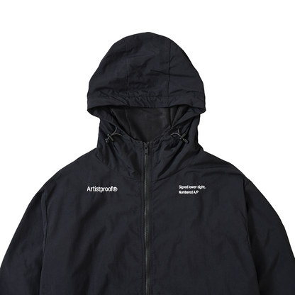CORDURA®︎ Nylon Hooded Jacket w/Drawcord Black