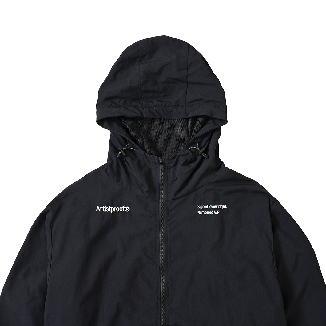 CORDURA®︎ Nylon Hooded Jacket w/Drawcord Black