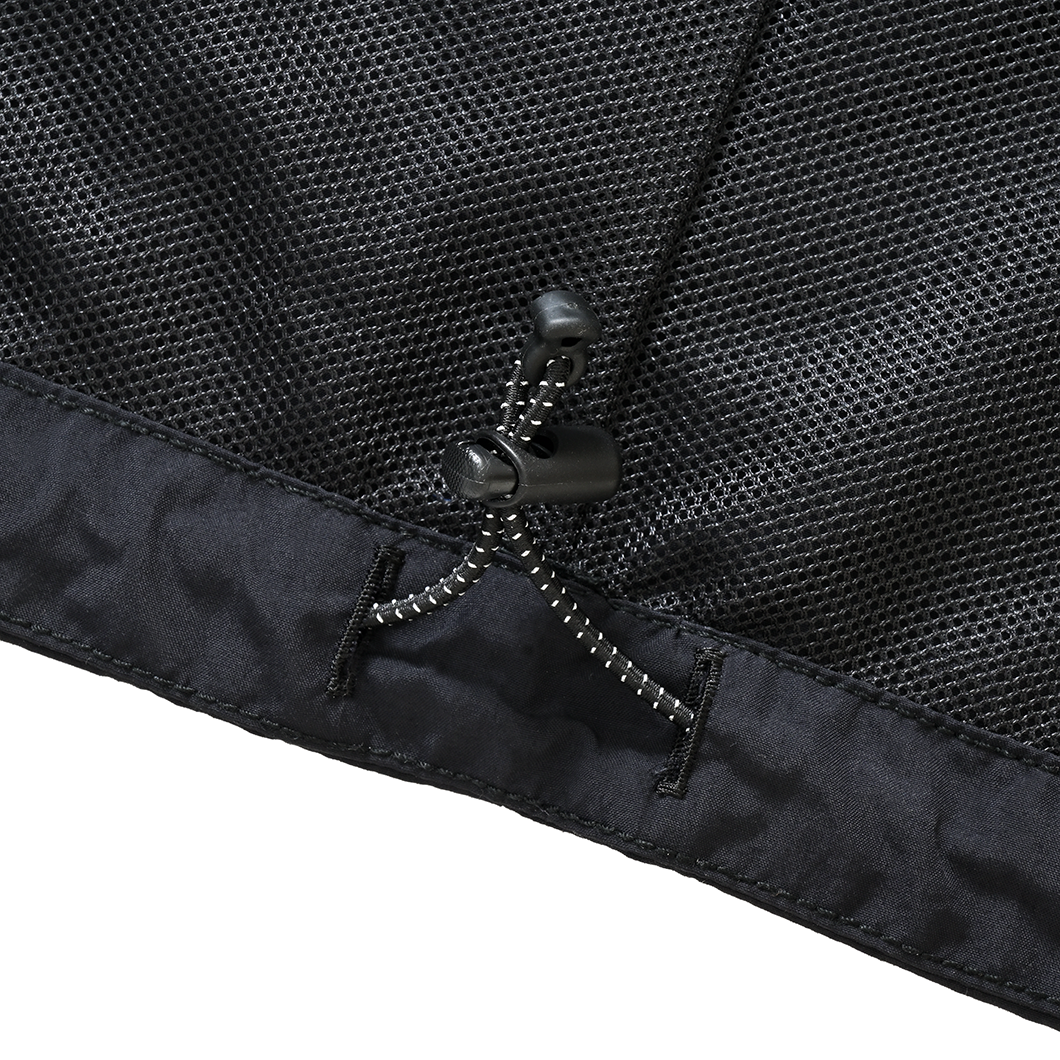 CORDURA®︎ Nylon Hooded Jacket w/Drawcord Black