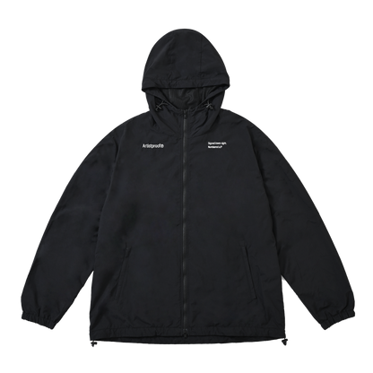 CORDURA®︎ Nylon Hooded Jacket w/Drawcord Black