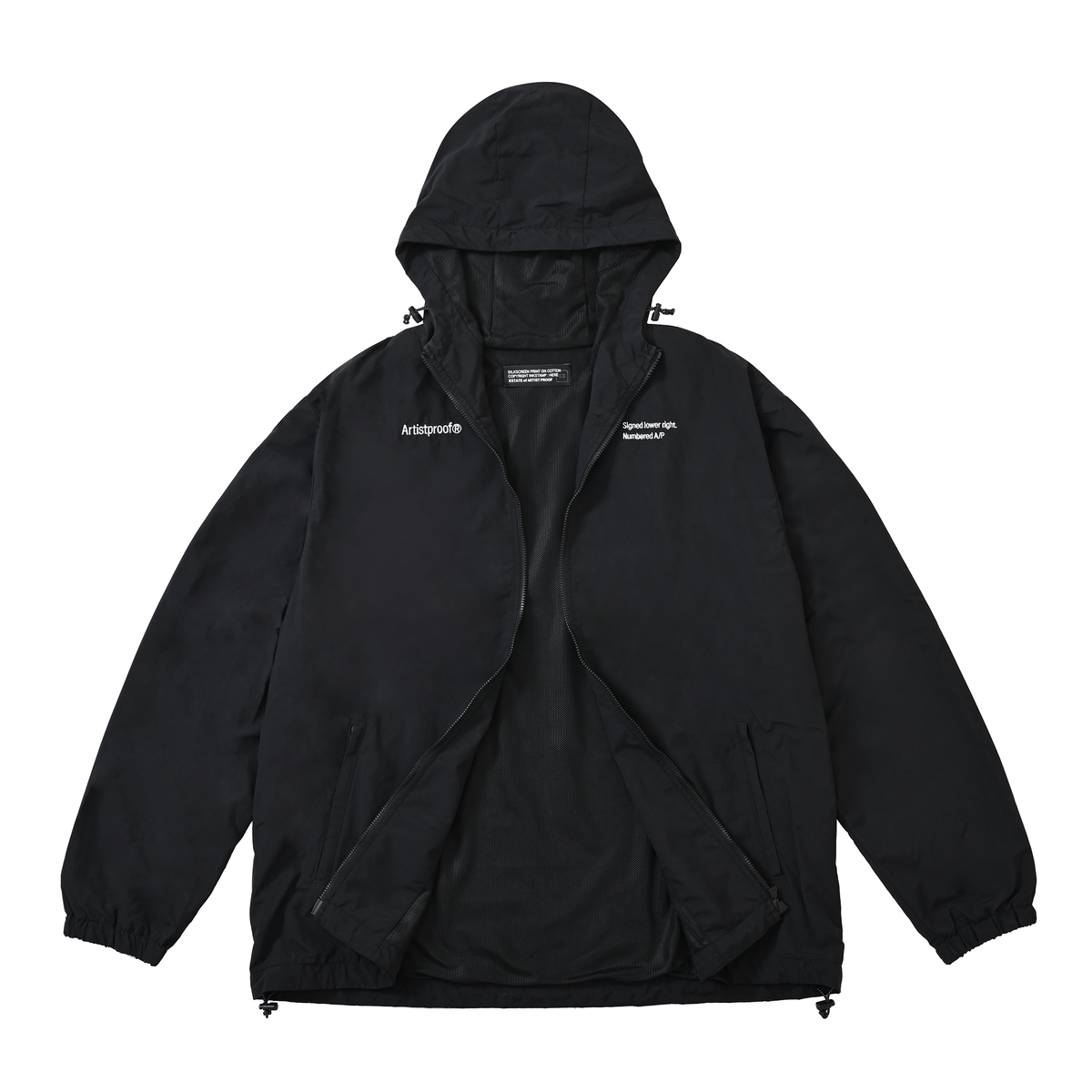 CORDURA®︎ Nylon Hooded Jacket w/Drawcord Black