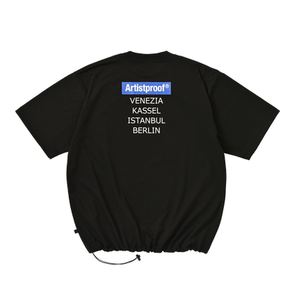 Art Festival  S/S T-shirt w/Drawcord Black(VENEZIA/KASSEL/ISTANBUL/BERLIN)