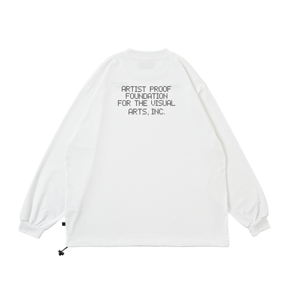 Visual Arts L/S Pullover w/ Drawcord White