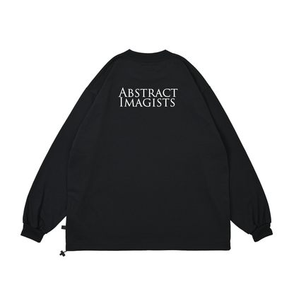 ABSTRACT IMAGISTS L/S Pullover w/Drawcord  Black