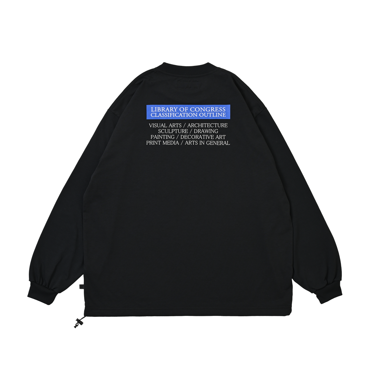 LIBRARY OF CONGRESS L/S Pullover w/Drawcord  Black