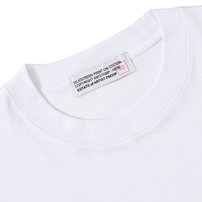 3 Lines Logo S/S T-Shirt White（black embroidery）