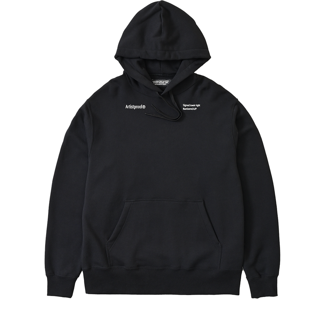 Split Logo Hoodie Sweat Black (white embroidery)