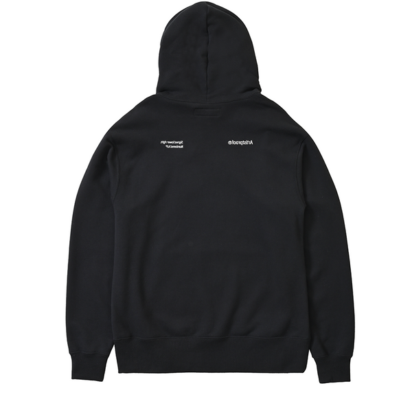 Split Logo Hoodie Sweat Black (white embroidery)