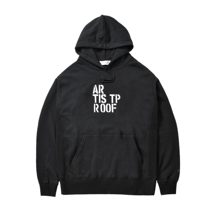 ARTIST PROOF STENCIL HOODIE BLACK