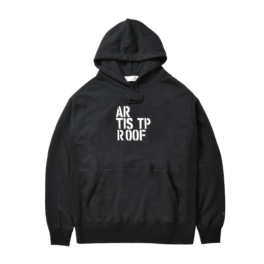 ARTIST PROOF STENCIL HOODIE BLACK