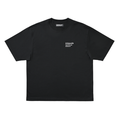 3 Lines Logo S/S T-Shirt Black（white embroidery）