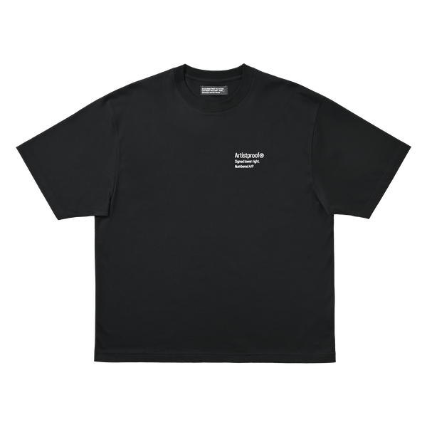 3 Lines Logo S/S T-Shirt Black（white embroidery）