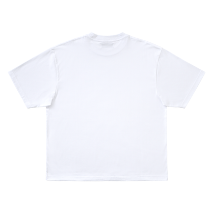 3 Lines Logo S/S T-Shirt White（black embroidery）