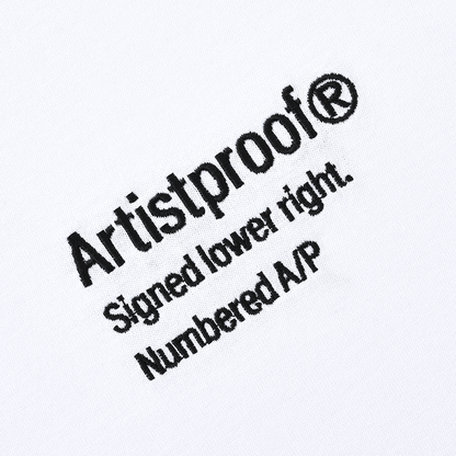 3 Lines Logo S/S T-Shirt White（black embroidery）