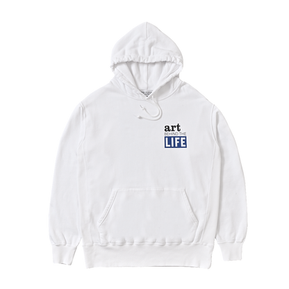BACK SIDE OF THE FRAME HOODIE WHITE