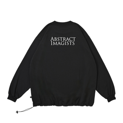 ABSTRACT IMAGISTS L/S Pullover w/Drawcord  Black