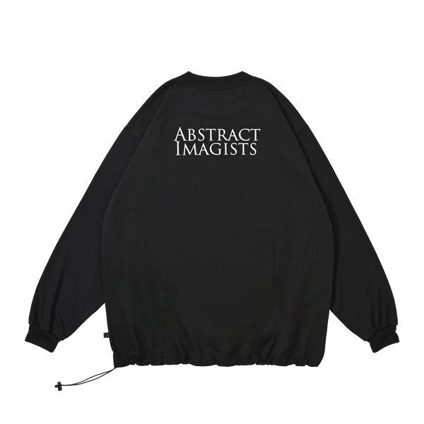 ABSTRACT IMAGISTS L/S Pullover w/Drawcord  Black