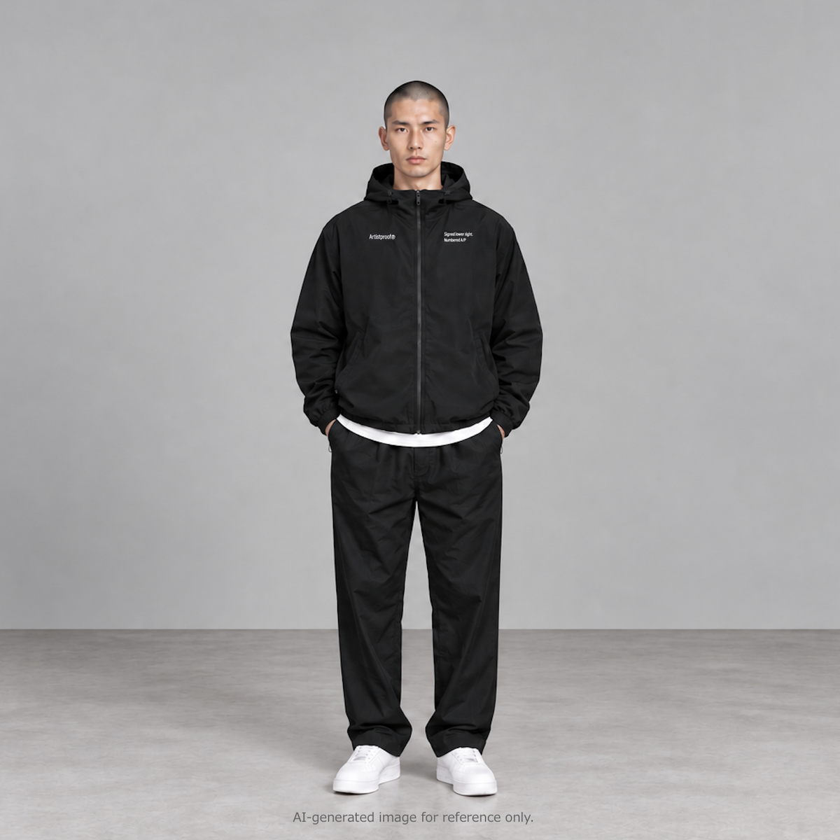 CORDURA®︎ Nylon Hooded Jacket w/Drawcord Black