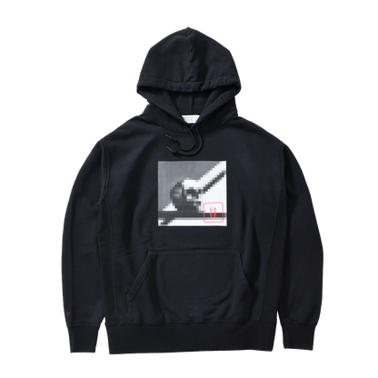 MONOCHROME SKULL HOODIE BLACK