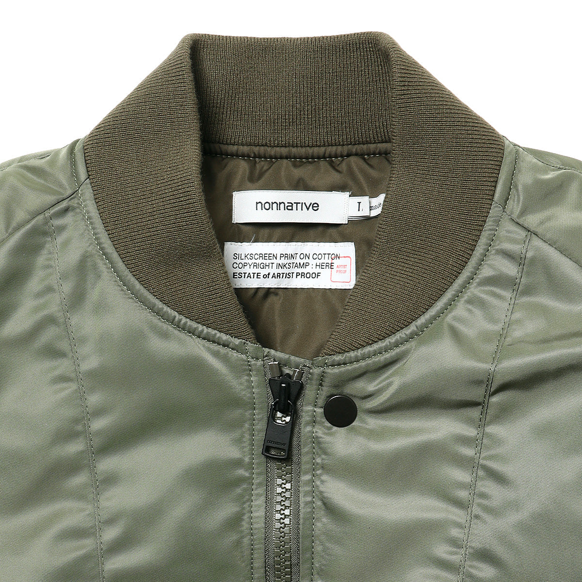 ARTIST PROOF / FRGMT × nonnative TROOPER PUFF BLOUSON NYLON TWILL WITH WINDSTOPPER “Innovaten” OLIVE